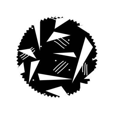 memphis soyut tasarım arka plan vektör çizim ile kontur daire