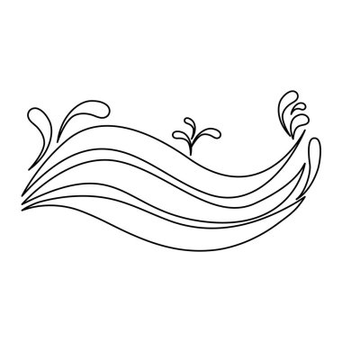 satırı dalga şekli sıçramalarına vektör çizim ile