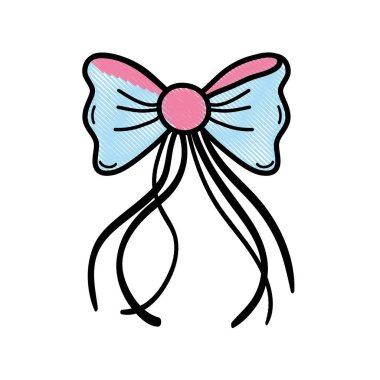 rendelenmiş şerit yay kaburgalar dekorasyon tasarım vektör çizim ile