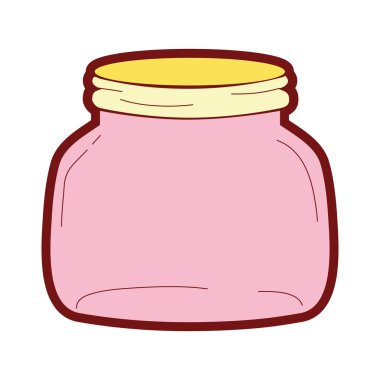 çizgi rengi küçük ve geniş mason cam koru vektör çizim