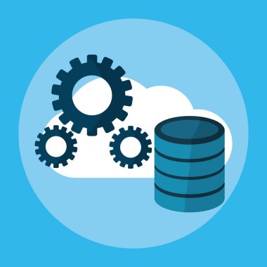 Veri merkezi teknoloji vektör çizim grafik tasarım