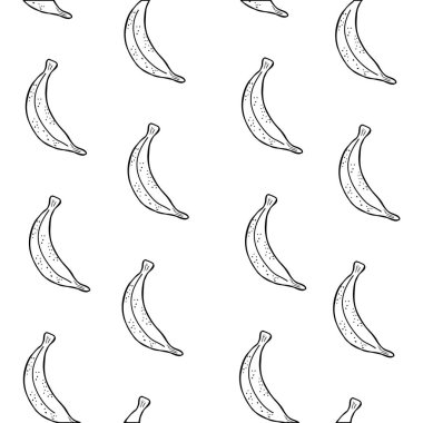 satır lezzetli Muz meyve arka plan tasarlamak vektör