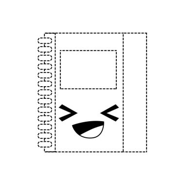 noktalı şekil mutlu ve sevimli defter nesne kawaii vektör çizim