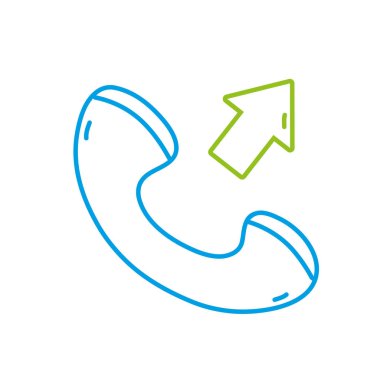 renkli telefon işareti telefon simge vektör çizim aldı