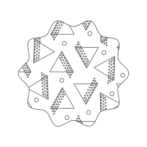 Line Stjärna Med Geometriska Stil Siffror Bakgrund Vektorillustration — Stock vektor
