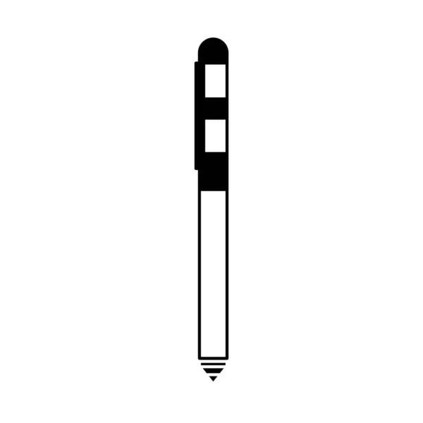 Περίγραμμα Μεταλλικό Στυλό Αντικείμενο Εικονίδιο Σχεδιασμός Διανυσματικά Εικονογράφηση — Διανυσματικό Αρχείο