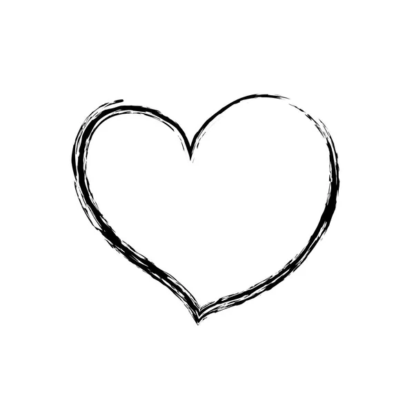 Фигура Красота Любовь Сердце Романтике Дизайн Векторной Иллюстрации — стоковый вектор