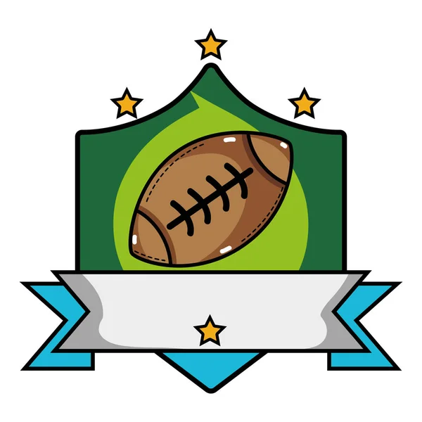 Emblema Bola Americana Con Las Estrellas Ilustración Vectores Diseño Cinta — Vector de stock