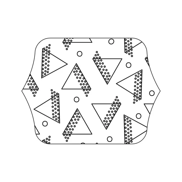 Kantenquadrat Mit Geometrischen Figuren Hintergrund Vektor Illustration — Stockvektor