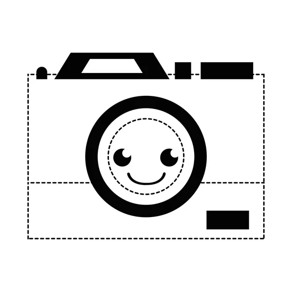 Счастливая Технология Камеры Векторная Иллюстрация Мультфильма — стоковый вектор