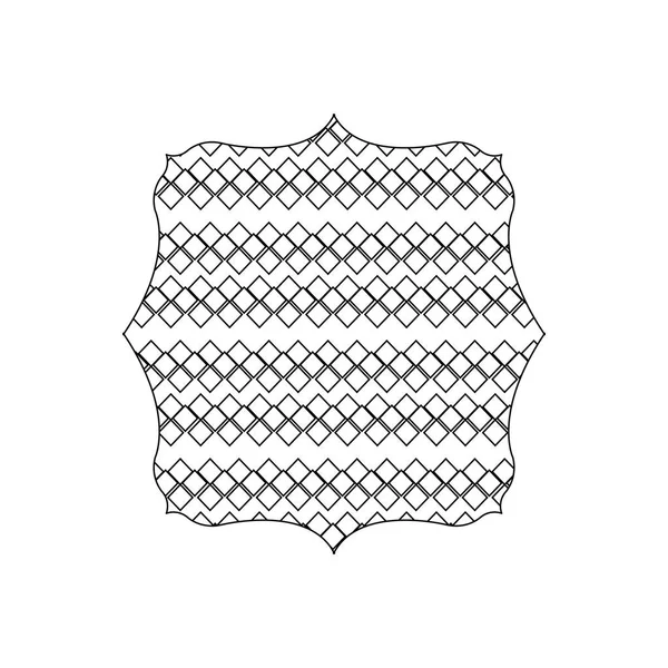 Linie Quadrat Mit Grafik Nahtlose Dekoration Hintergrund Muster Vektor Illustration — Stockvektor