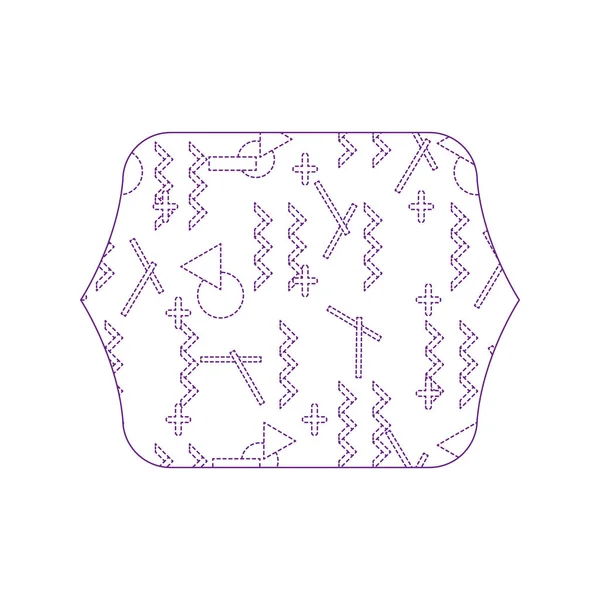Punktierte Form Quadrat Mit Geometrischen Abstrakten Design Hintergrund Vektor Illustration — Stockvektor