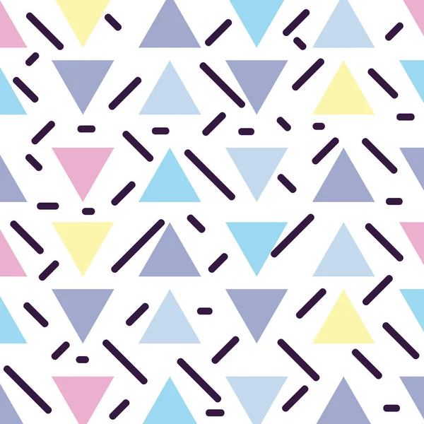 Grafik Dreieck Memphis Stil Hintergrund Vektor Illustration — Stockvektor
