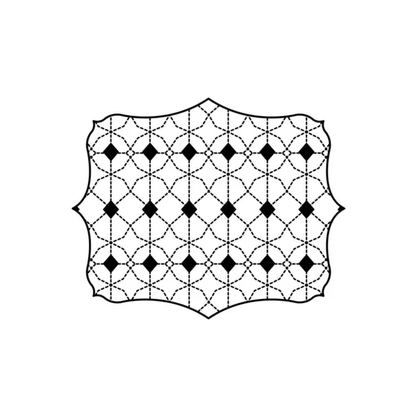 Marco Patrón Decoración Textura Tema Textil Diseño Aislado Ilustración Vectorial — Archivo Imágenes Vectoriales