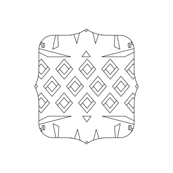 Quadrate Ligne Avec Illustration Vectorielle Abstraite Fond Style Memphis — Image vectorielle