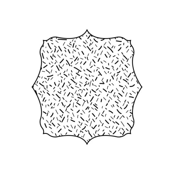 纹理装饰图案框架与纺织主题隔离设计向量插图 — 图库矢量图片