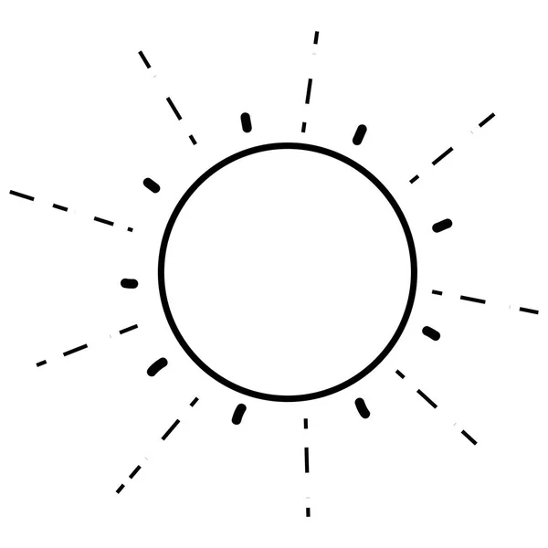 Ligne Lumière Naturelle Soleil Rayon Météo Vecteur Illustration — Image vectorielle