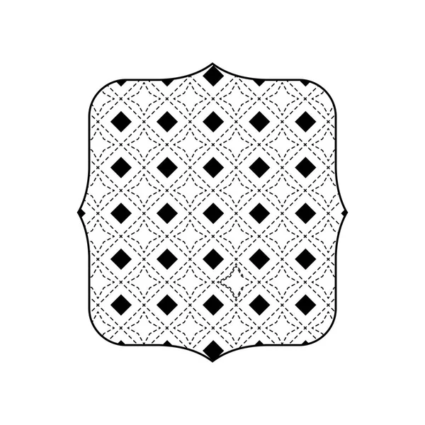 纹理装饰图案框架与纺织主题隔离设计向量插图 — 图库矢量图片