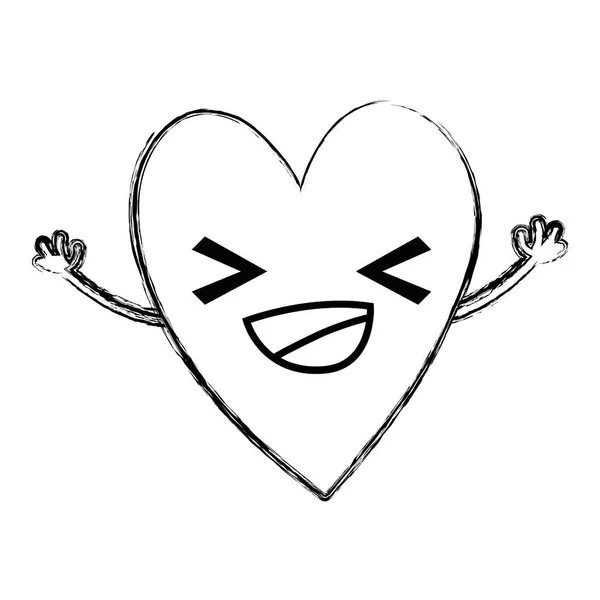 Фігура Милий Щасливий Серце Гаваї Мультфільм Векторні Ілюстрації — стоковий вектор