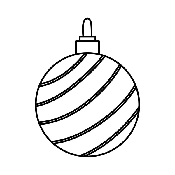 Linha alegre design de decoração de bola de Natal — Vetor de Stock