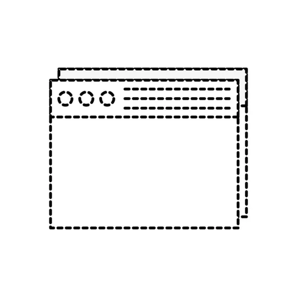 Prickade Formen Webbplats Internet Sida Teknik Design Vektorillustration — Stock vektor