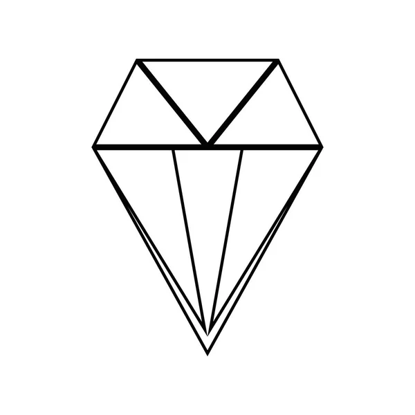 Linie Brillanter Kristall Diamant Und Edelstein Vektorillustration — Stockvektor