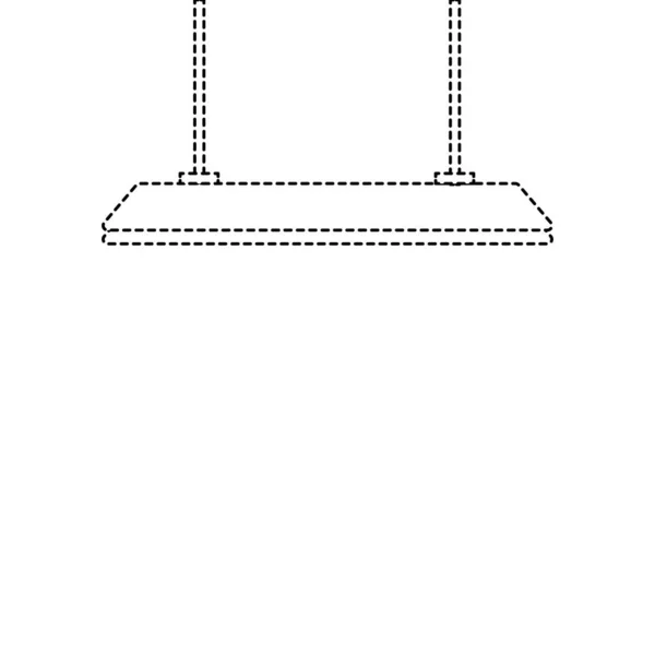 Punktierte Form Licht Lampe Hängen Und Elektrizität Innendekoration Vektor Illustration — Stockvektor