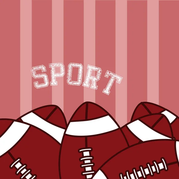 Sport Fußball Bälle Vektor Illustration Grafik Design — Stockvektor