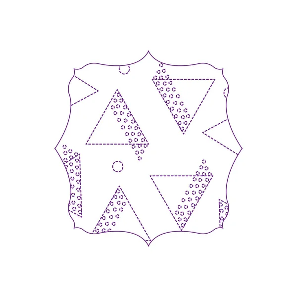 Διάστικτο Σχήμα Τετράγωνο Εικονογράφηση Διάνυσμα Φόντο Φιγούρες Γεωμετρικό Ύφος — Διανυσματικό Αρχείο
