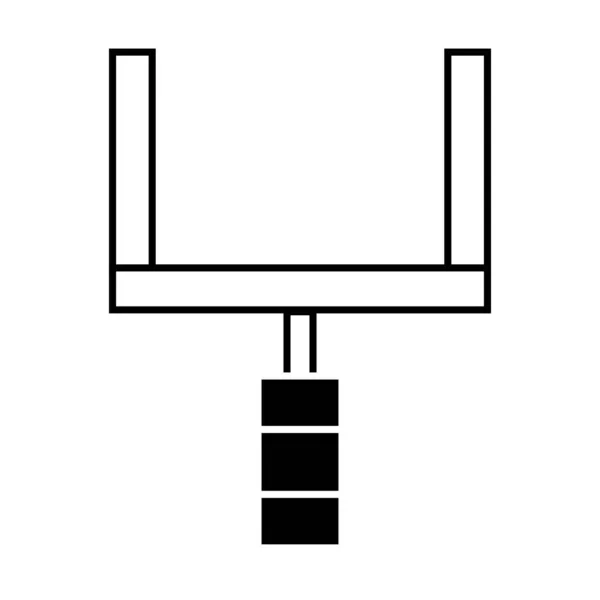 Obrysový Branky Fotbalové Pole Sport Vektorové Ilustrace — Stockový vektor