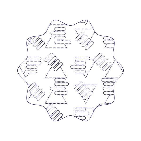 Estrela Forma Pontilhada Com Desenho Gráfico Abstrato Ilustração Vetorial Fundo —  Vetores de Stock