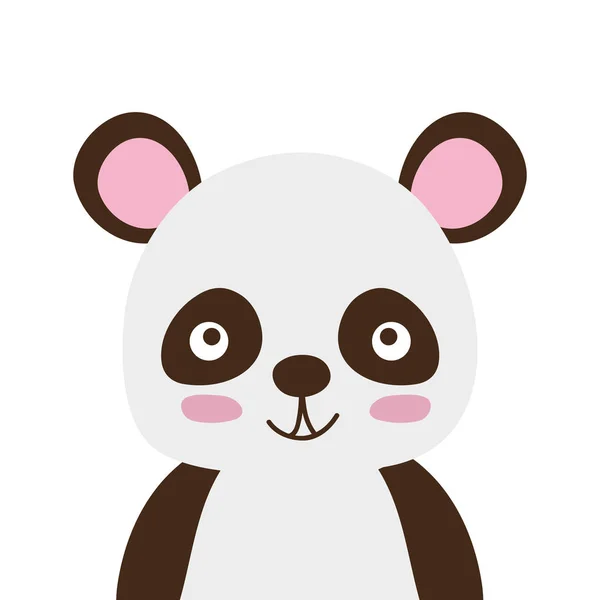 Colorful Adorable Happy Panda Wild Animal Vector Illustration — Stock Vector