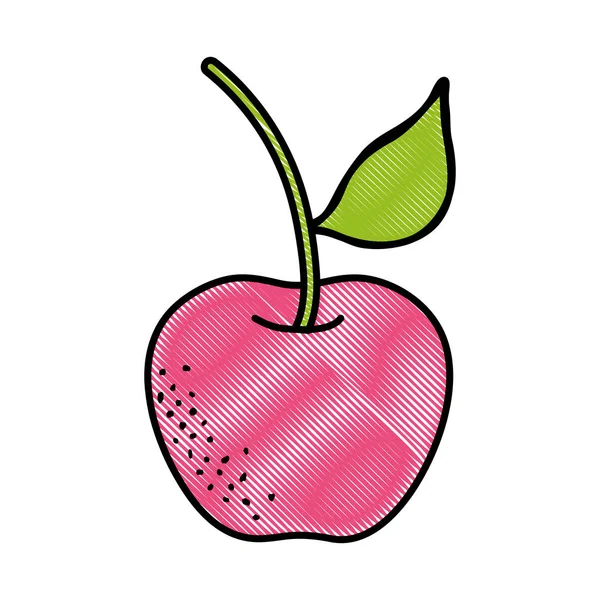 磨碎的有机苹果果与营养和维生素载体例证 — 图库矢量图片