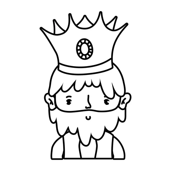 Rey Del Reino Real Tema Imperial Diseño Aislado Ilustración Vectorial — Archivo Imágenes Vectoriales