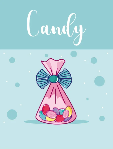 Süßigkeiten Tüten Vektor Illustration Grafik Design — Stockvektor