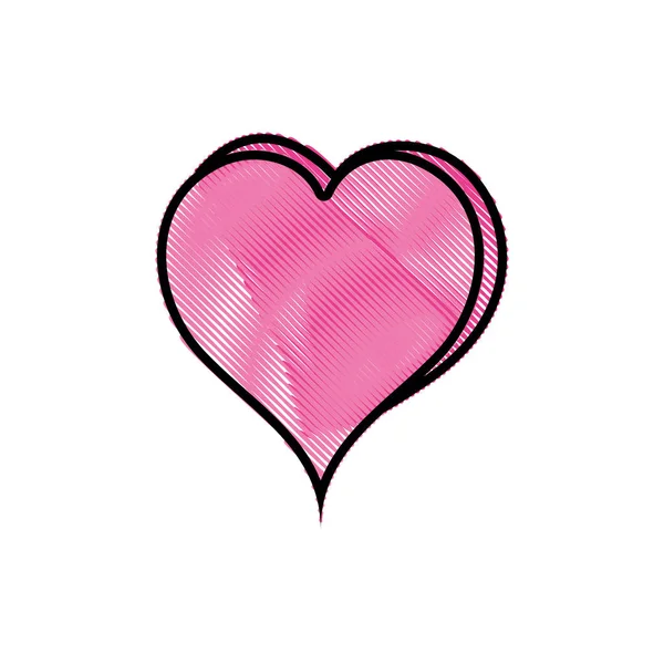 Τριμμένο Τέχνης Καρδιά Patch Στυλ Σχεδιασμό Εικονογράφηση Φορέα — Διανυσματικό Αρχείο