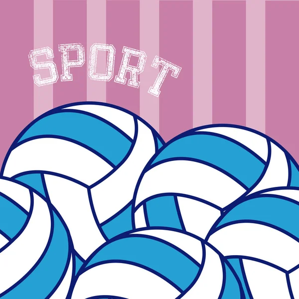 Voleyball Balls Sport Vector Illustration Graphic Design — Stock Vector