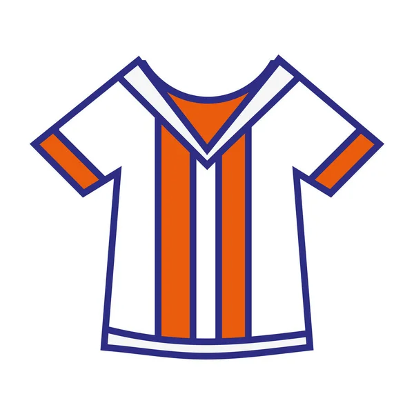 Objet Shirt Polychrome Pour Jouer Illustration Vectorielle Football Américain — Image vectorielle