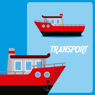 Balıkçılık Tekne Denizcilik Uluslararası Taşımacılık vektör çizim grafik tasarım