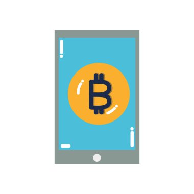 Smartphone aygıt araç teknolojisi ve elektronik Tema izole tasarım vektör çizim