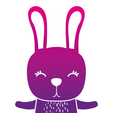 renk siluet sevimli tavşan vahşi hayvan orman vektör şekil