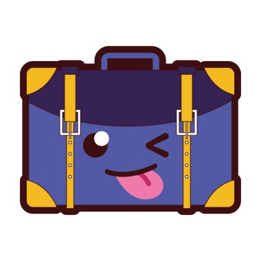 çizgi rengi komik seyahat sırt çantası kawaii karikatür vektör çizim