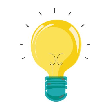 ampul fikir yaratıcı buluş vektör çizim için