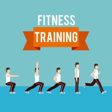 Adam fitness yaşam tarzı vektör çizim grafik tasarım