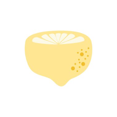 renkli lezzetli ve taze limon tropikal meyve vektör çizim