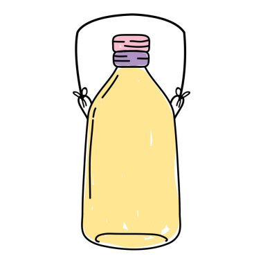 uzun mason kavanoza tel sapı vektör çizim ile