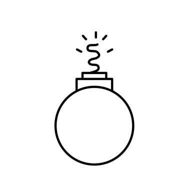 çizgi tehlike bomba silah imha vektör çizim patlamaya