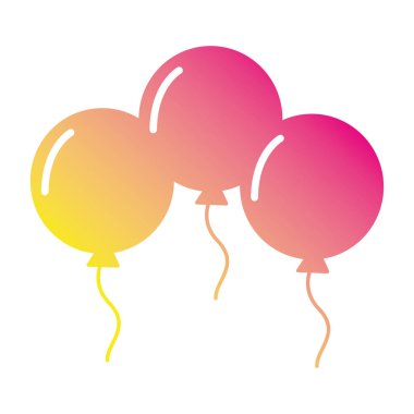 kutlama süsleme tasarlamak vektör siluet balonlar parti