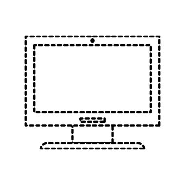 Bilgisayar aygıtı araç teknolojisi ve elektronik Tema izole tasarım vektör çizim