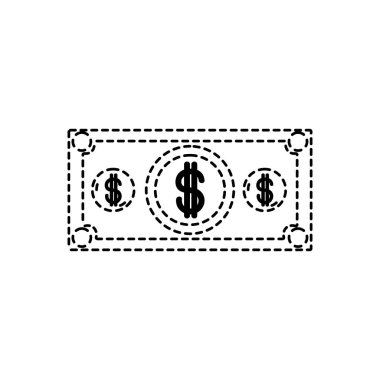 Bill para finans ve ticaret Tema izole tasarım vektör çizim